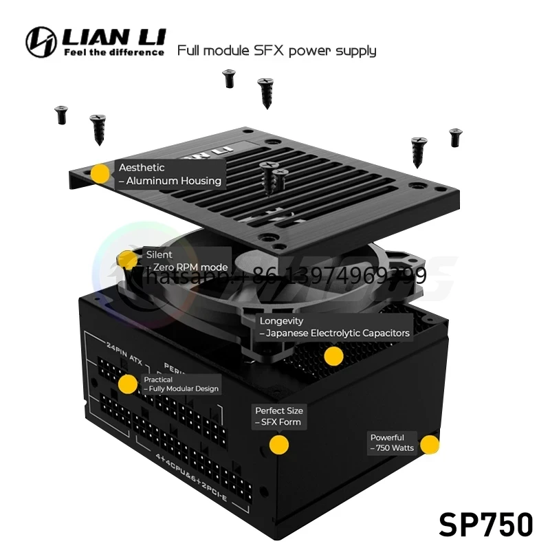 750W Sfx Fully Modular Power Supply - LIAN LI PSU 750W SFX-Netzteil für